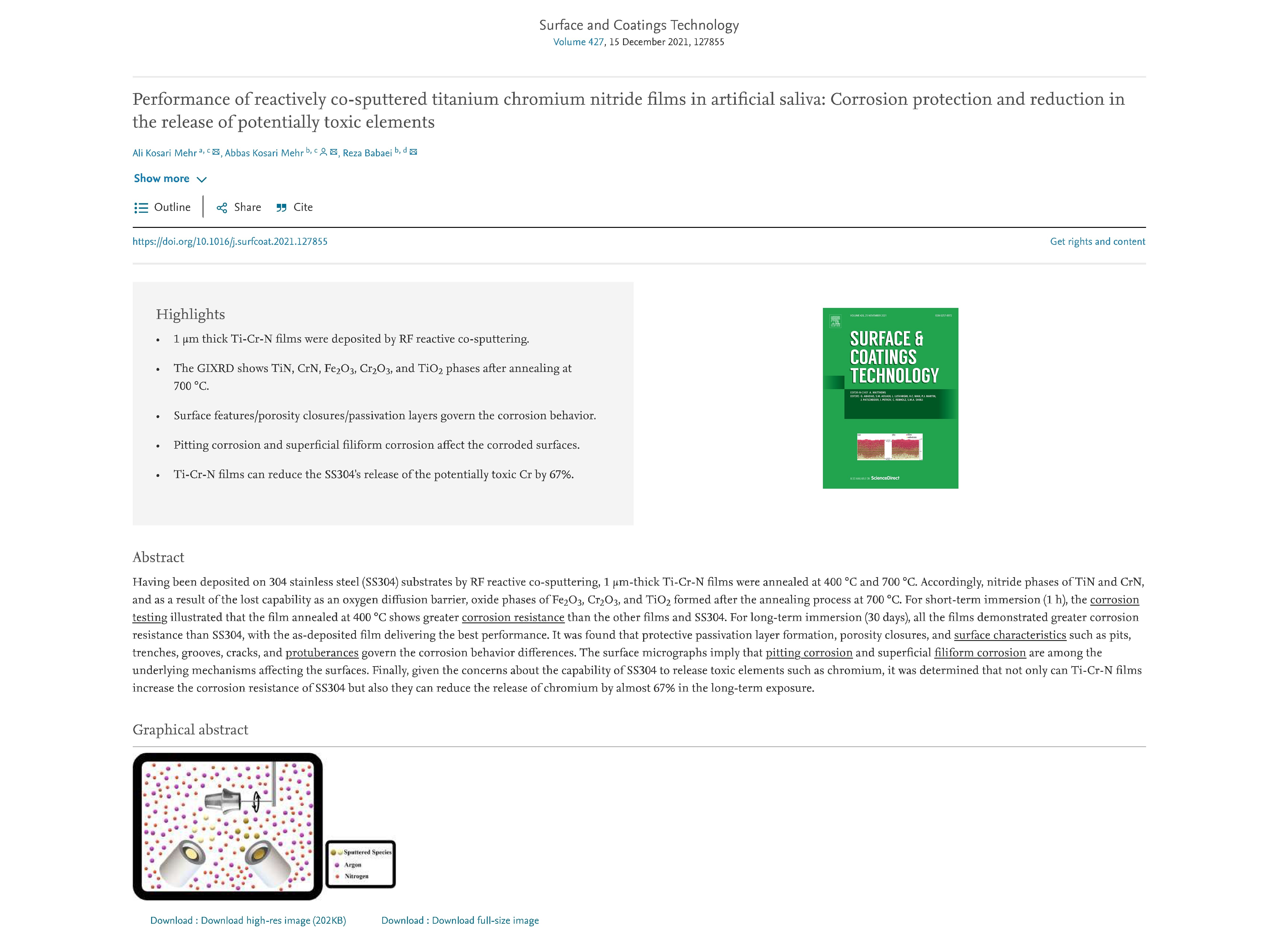 Ti-Cr-N films as potential dental coatings